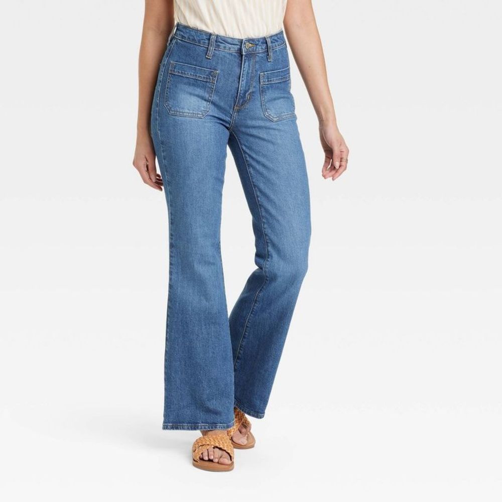Women's High-Rise Flare Jeans - Universal Thread Medium Wash 14